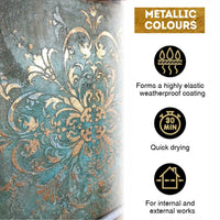 Metallic-Acrylfarben-Set ACRYL PRO Kompozit 9x20 ml