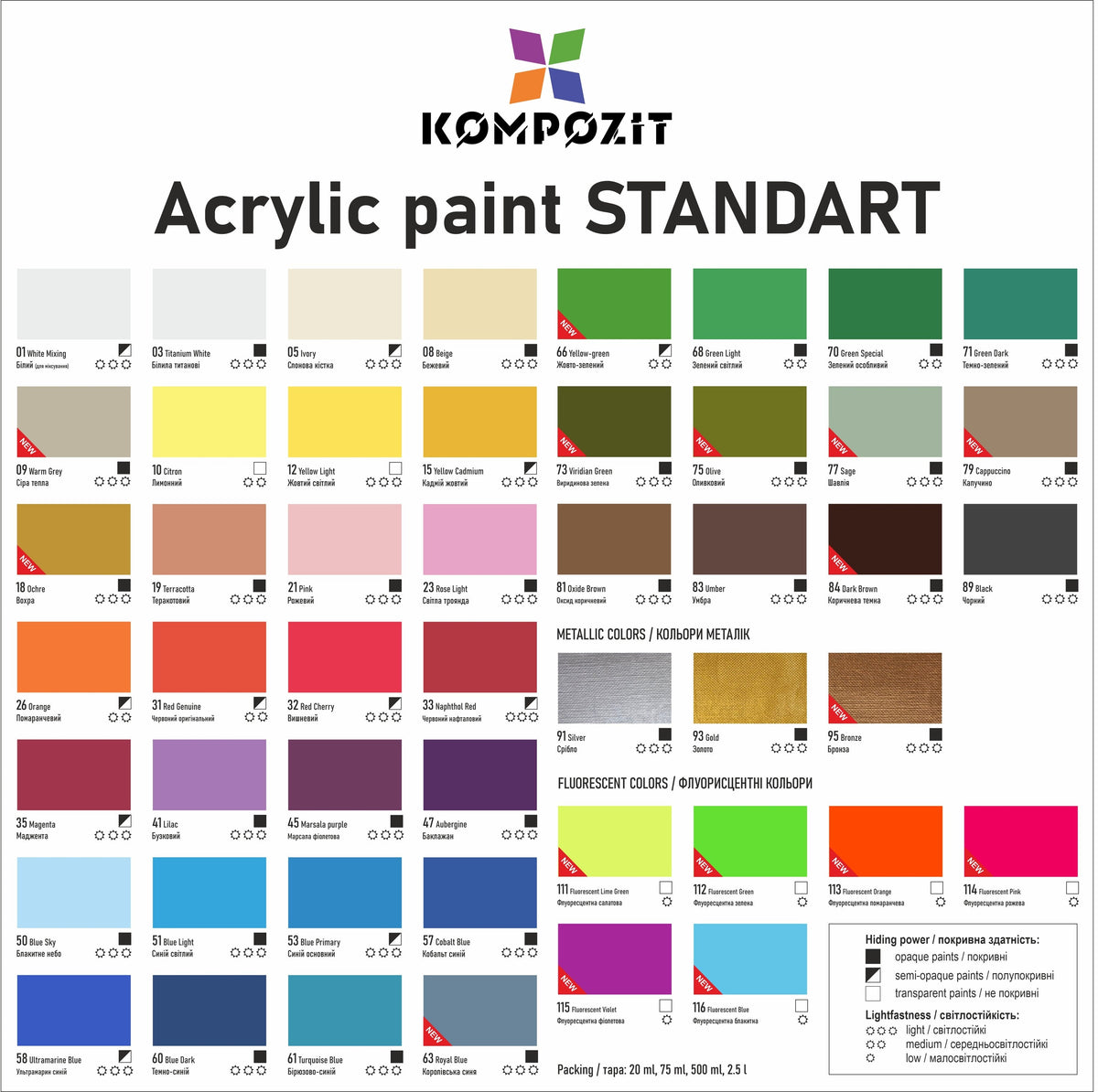 STANDART Kompozit Acrylfarbe 500 ml