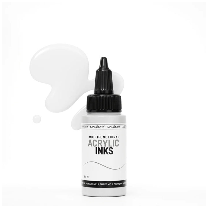 Konzentrierte Acryltinte KAMENSKAYA, 30 ml | verschiedene Farbtöne | W1119 Weiß