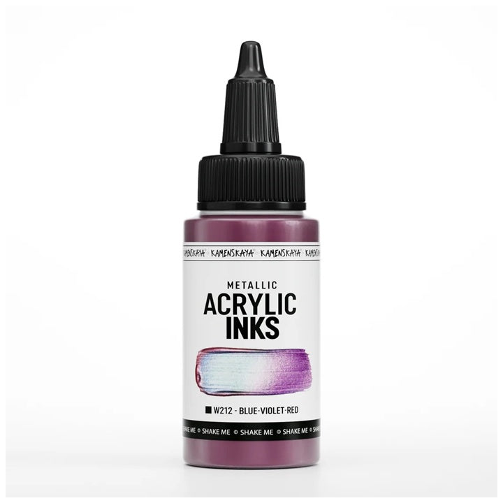 Konzentrierte Metallic-Acryltinte – 30 ml | verschiedene Farbtöne | W212 Blau-violett-rot