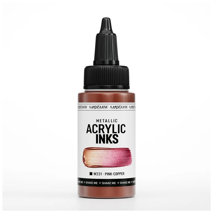 Konzentrierte Metallic-Acryltinte – 30 ml | verschiedene Farbtöne | W231 Roségold