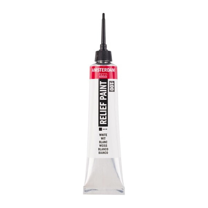 AMSTERDAM Relief Paint Konturenfarbe 20 ml | verschiedene Farbtöne | weiß