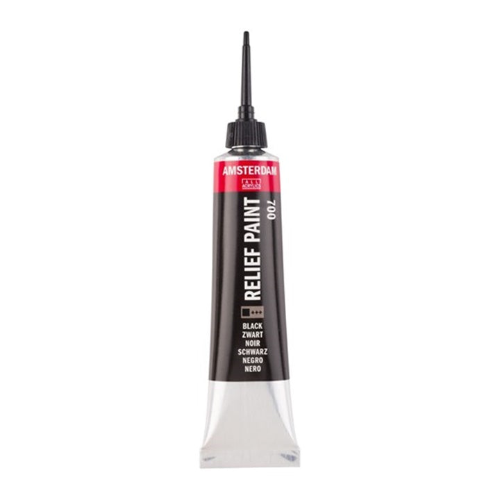 AMSTERDAM Relief Paint Konturenfarbe 20 ml | verschiedene Farbtöne | schwarz