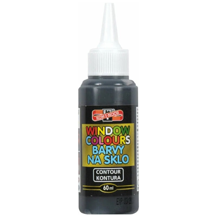 KOH-I-NOOR Glaskonturfarbe 60 ml | verschiedene Farbtöne | Schwarz