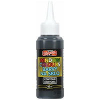 KOH-I-NOOR Glaskonturfarbe 60 ml | verschiedene Farbtöne | Schwarz