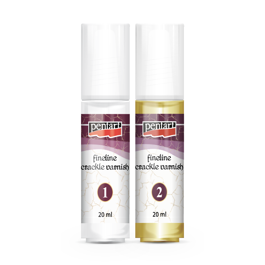 Krakelierlack Pentart Fineline mit feinen Rissen, 2-Komponenten, 2x 20 ml Set