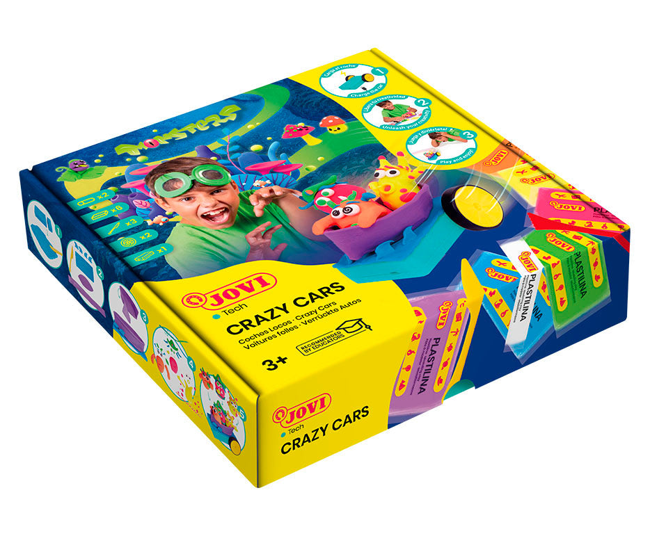 Kreatives Knetset Jovi Tech Crazy Cars Monster - 14-tlg.