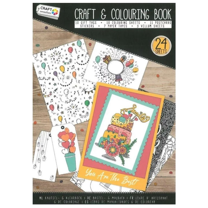 Kreatives Mal- und Bastelbuch A5 mit Stickern und Karten | ARTMIE