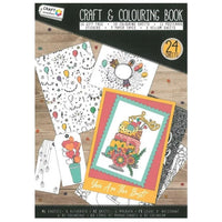 Kreatives Mal- und Bastelbuch A5 mit Stickern und Karten | ARTMIE