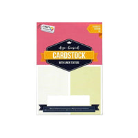 Kreativkarton Craft Sensations mit Leinentextur A4 - 24 Blatt | verschiedene Designs | Block 1