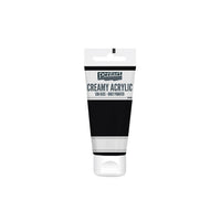 Pentart cremige Acrylfarbe seidenmatt 200 ml | verschiedene Farbtöne | 02 schwarz