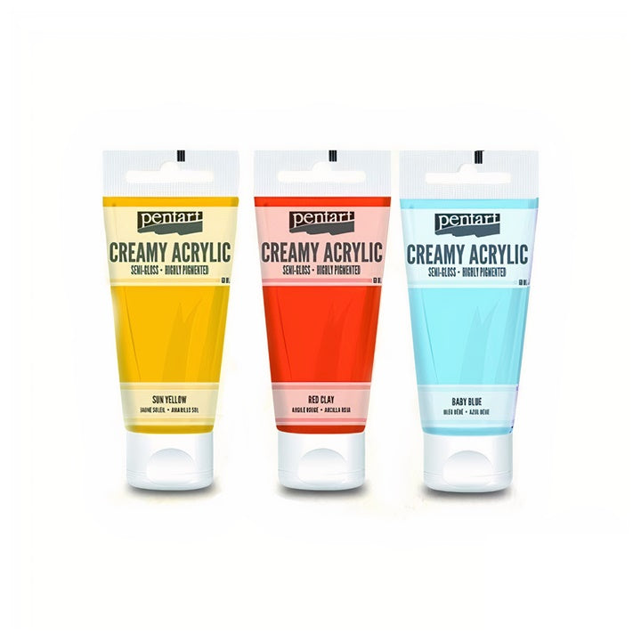 Pentart cremige Acrylfarbe seidenmatt 200 ml | verschiedene Farbtöne