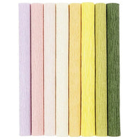 Krepppapier, 25 × 60 cm, 8er-Set | verschiedene Farben | Pastelové