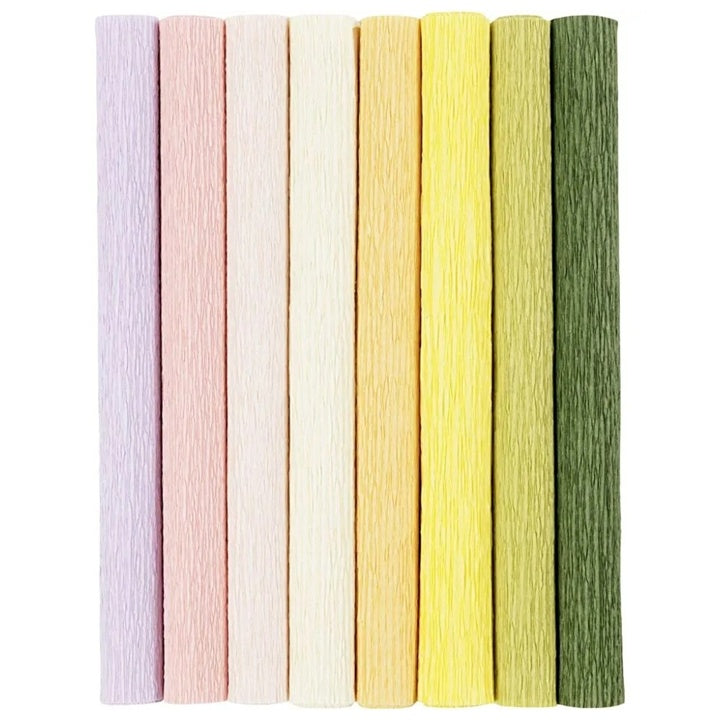 Krepppapier, 25 × 60 cm, 8er-Set | verschiedene Farben | Pastelové