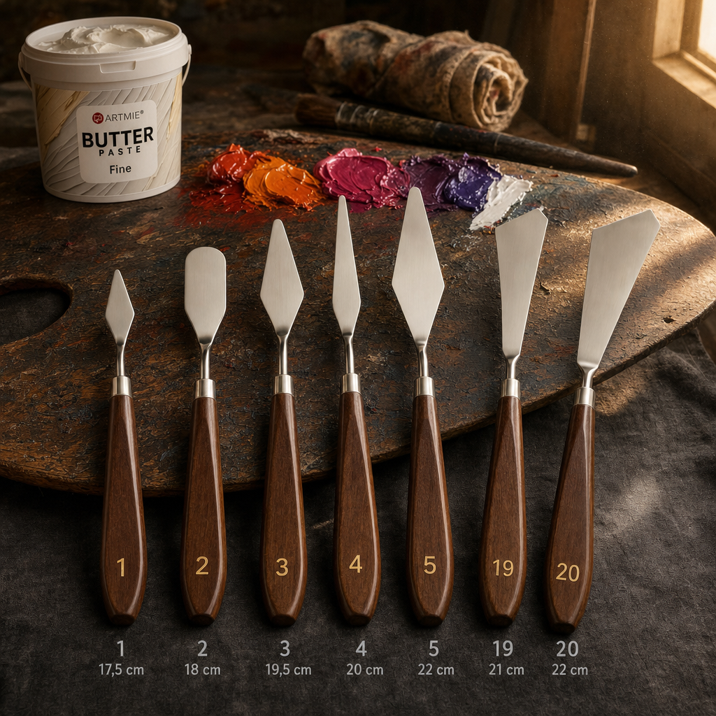 Künstler-Malspachtel – Nr. 20 breiter schräger Spachtel (22 cm)