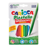 Kunststoff-Wachsmalstifte Carioca Plastello - 12 Stk.
