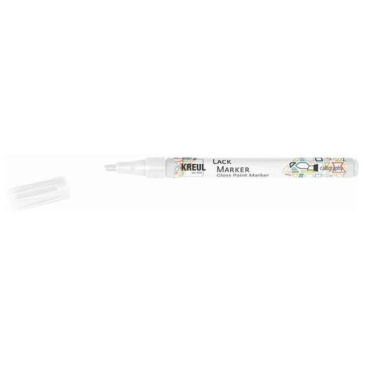 Kreul Glanzlack Kalligraphie-Marker | Verschiedene Farbtöne | Weiß