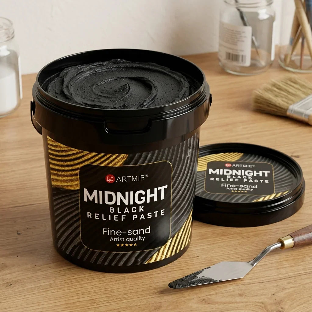 ARTMIE Midnight 3D Strukturpaste Schwarz