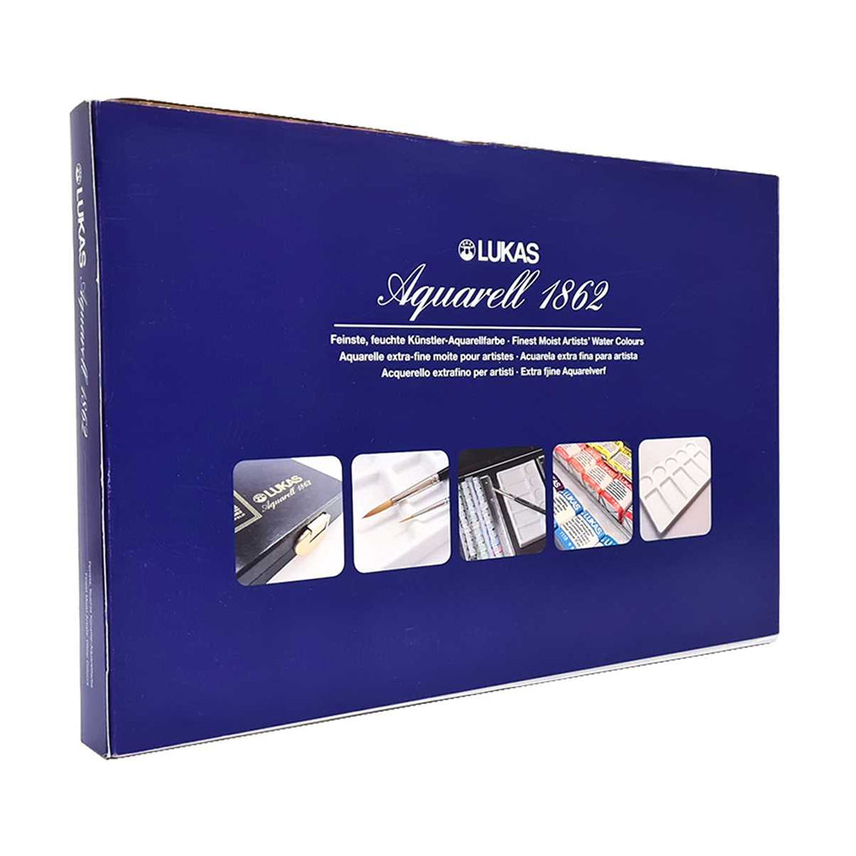 LUKAS Aquarell 1862 Aquarellfarben-Set in der Box - 70 Näpfchen mit Zubehör