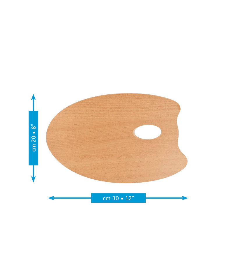 MABEF Holz-Mischpalette oval 20 x 30 cm