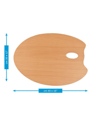 Mabef Malerpalette oval aus Holz 30 x 40 cm