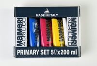 Maimeri Acrilico Acrylfarben-Set Primary 200 ml