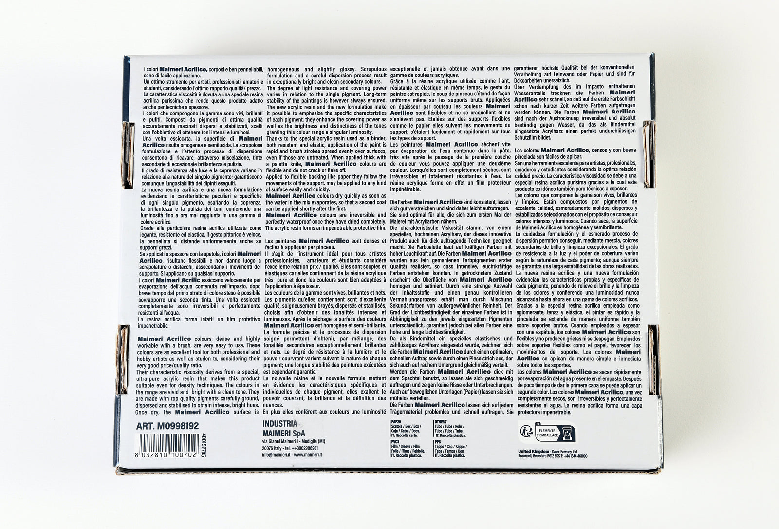 Maimeri Acrilico Acrylfarben-Set Primary 200 ml