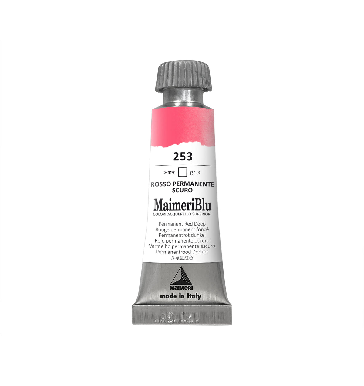 Professionelle Aquarellfarbe MAIMERI Maimeri Blu 12 ml – Permanentrot dunkel