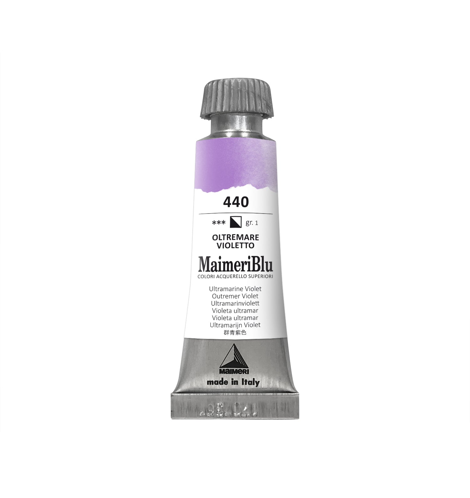 Professionelle Aquarellfarbe MAIMERI Maimeri Blu 12 ml – Ultramarinviolett