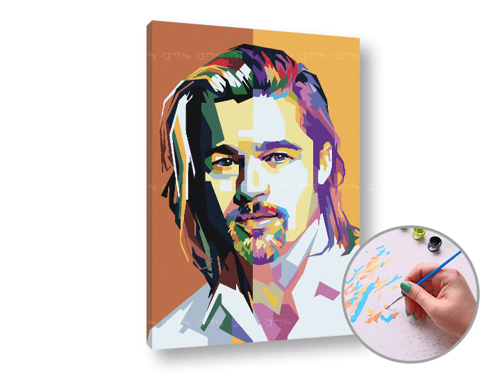 Malen nach Zahlen Set mit Brad Pitt Motiv | ARTMIE