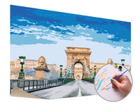 Malen nach Zahlen Set mit dem Motiv der Brücke in Budapest | ARTMIE