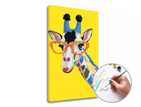 Malen nach Zahlen GIRAFE MIT BRILLE | niedriger Schwierigkeitsgrad — Bild 1