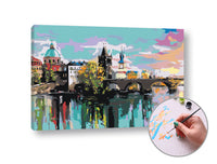 Malen nach Zahlen KARLSBRÜCKE IN PRAG | mittlerer Schwierigkeitsgrad — Bild 1