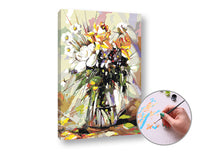 Malen nach Zahlen LUCKY FLOWERS IN THE PASSION | mittlerer Schwierigkeitsgrad — Bild 1