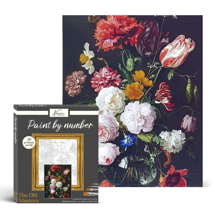 Malen nach Zahlen Set Nassau Blumen Motiv | ARTMIE