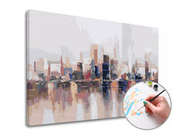 Malen nach Zahlen Set PANORAMA CITY mit Farben und Pinseln | ARTMIE