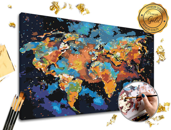 Malen nach Zahlen PREMIUM GOLD | Bunte Welt — Bild 2