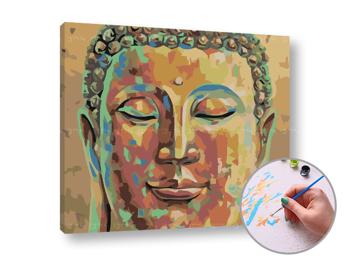 Malen nach Zahlen SCHLAFENDER BUDDHA | leichtes Level — Bild 1