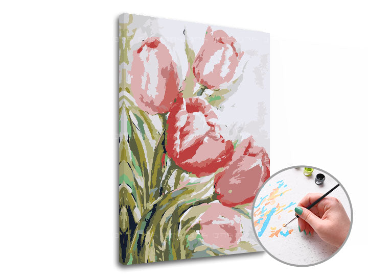 Malen nach Zahlen Set TULIPANES mit Blumenmotiv | ARTMIE