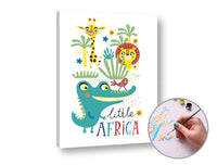 Malen nach Zahlen LITTLE AFRICA | niedriger Schwierigkeitsgrad | 40x50 cm - Leinwand auf Keilrahmen gespannt