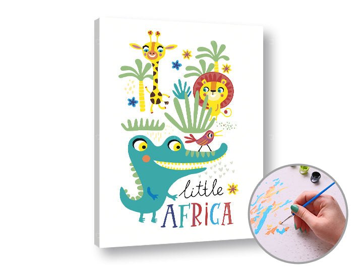 Malen nach Zahlen LITTLE AFRICA | niedriger Schwierigkeitsgrad