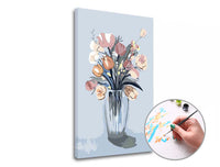Malen nach Zahlen ROSENSTRAUSS IN DER VASE