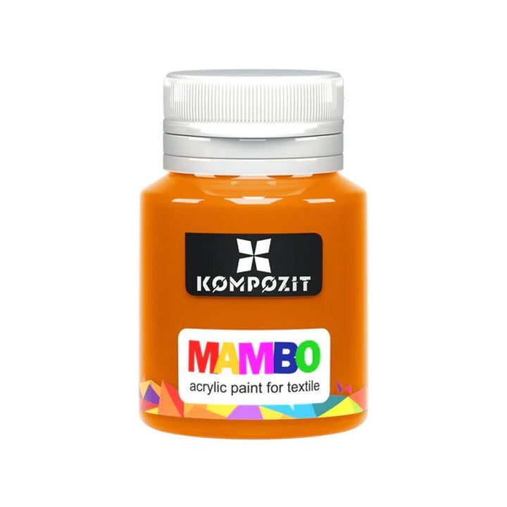 MAMBO Acrylfarbe für Textil und Leder 20 ml – 05 Orange