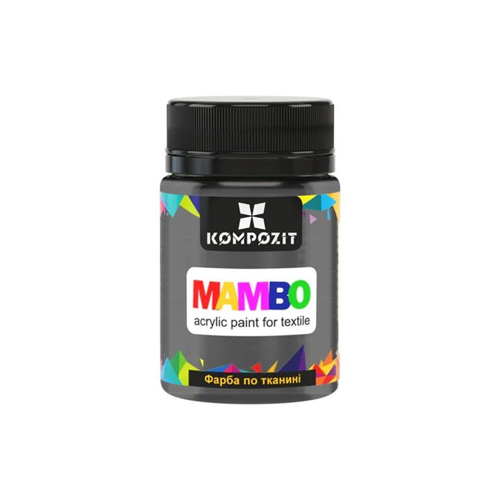 MAMBO Metallic-Textil- und Lederfarbe 50 ml – 51 perlschwarz