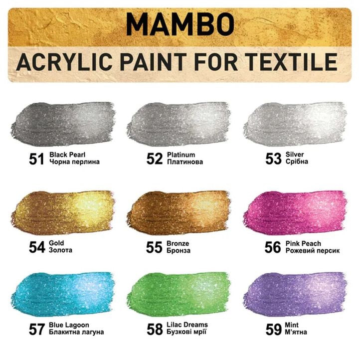 MAMBO Metallic-Textil- und Lederfarbe 50 ml