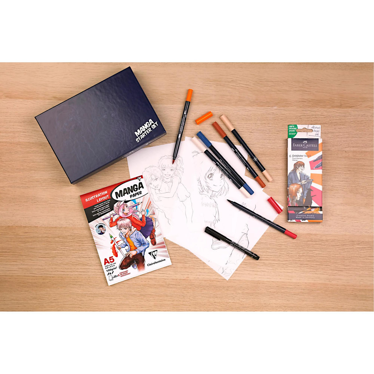 Manga Starter-Set CLAIREFONTAINE A5 - 25 Blatt