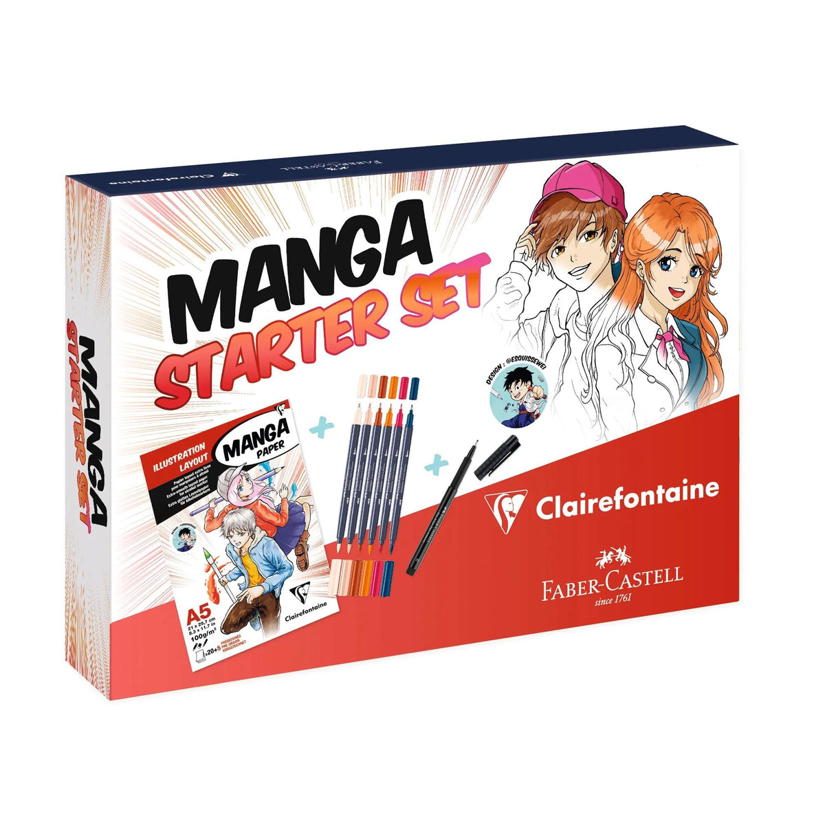 Manga Starter-Set CLAIREFONTAINE A5 - 25 Blatt