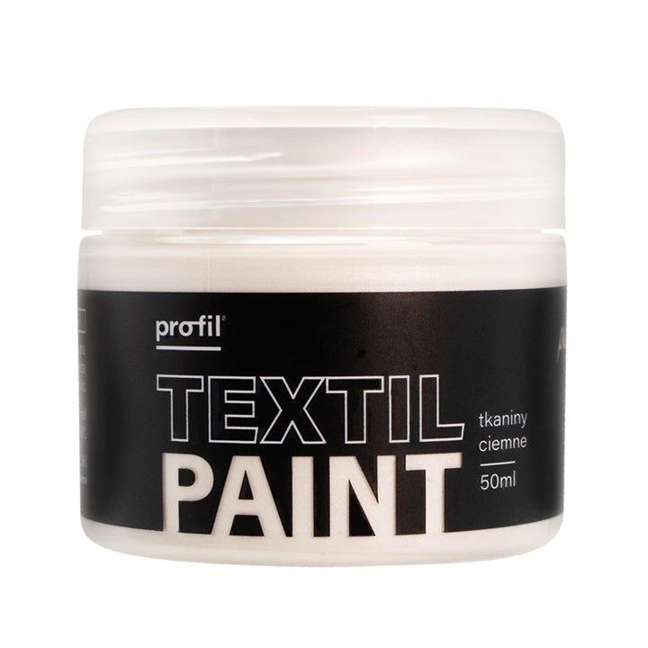 Profil Metallic-Stoffmalfarbe für dunkle Textilien 50 ml – 04 - hell Silber
