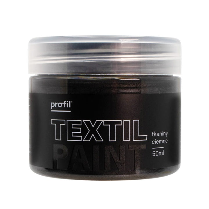 Profil Metallic-Stoffmalfarbe für dunkle Textilien 50 ml – 05 - onyx