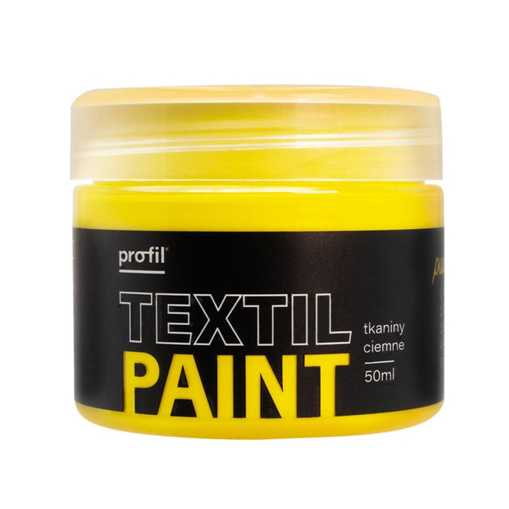 Profil Metallic-Stoffmalfarbe für dunkle Textilien 50 ml – 06 - zitronengelb